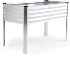 Promotions Pakelta daržovių lysvė 116.8x61x78.7 cm Sidabrinė metalinė