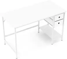 Promotions Kompiuterio stalas 120x60x75 cm baltos medienos ir metalo