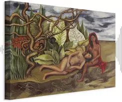 Paveikslas Frida Kahlo - Du nuogi kūnai miške (Pati žemė)