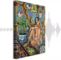 Paveikslas Henri Matisse - Dekoratyvinė figūra ornamentiniame fone