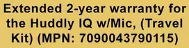 Ext. 2-yr warr. Huddly IQ w/Mic, (Travel Kit)