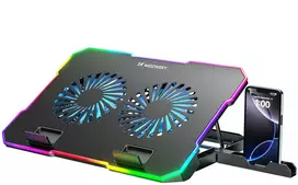 Wozinsky WDCX-A26 NitroCool RGB Gaming Nešiojamas kompiuteris Cooling Pad - Juodas