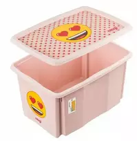 Keeeper Kaste ar vaku 45L Karolina "Emoji Hearts" 55 5x40x30cm roza ()