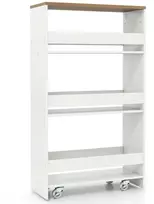 Promotions Laikymo vežimėlis 48,3x20,3x81,3 cm Baltas inžinerinis medis