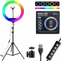Žiedinė LED lempa BERIMAX 7FD-9MJKI 45 W RGB 26 cm 17 režimų