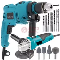 Elektrinio kampinio šlifuoklio ir perforatoriaus rinkinys 900W CHAMPION CP-117