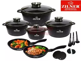 Akmens masės 17 dalių puodų rinkinys ZL-8635