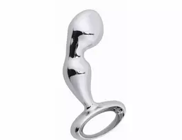 Prostatos masažuoklis ir analinis dildo, sidabrinis