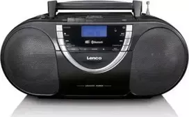 Grotuvas Lenco Lenco DAB+-Radio/Boombox SCD-6900, kaseta, CD grotuvas/MP3, FM, DAB+, juoda