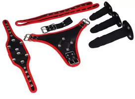 Strap on 3 dildos