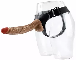 Falo imitatorius Strap On Dildo XXL 31 cm, rudas