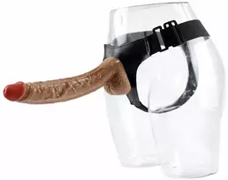 Falo imitatorius Strap On Dildo XXL 31 cm, rudas