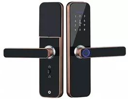 Smart durų spyna su rankena S-Link, bronza