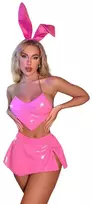 Keturių dalių apatinio trikotažo komplektas Sexy Bunny, rožinis L