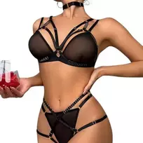 Penkių dalių apatinių komplektas Juodas is Sexy