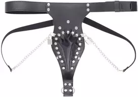 Penio narvas Chastity Belt, juodas
