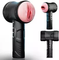 Masturbatorius Oral and Vaginal Cup, juodas