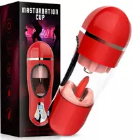 Automatinis vyriškas masturbatorius 2in1 Pleasure, raudona