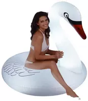Pripučiamas plaukimo ratas, baltas