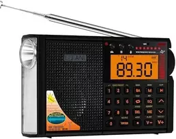Trumpųjų bangų radijas su žadintuvu Lijiani AT467
