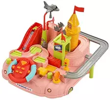 Vaikiška trasa su vairu Car Adventure Game, rožinė