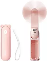 Sulankstomas USB ventiliatorius su žibintuvėliu