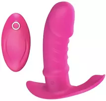 Vibruojantis dildo Butterfly Remote Control, rožinis