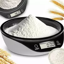 Virtuvinės svarstyklės Hello Case Virtuvinės svarstyklės elektroniczna su dubeniu precyzyjna juoda-balta 5kg
