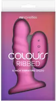 Ns novelties COLOURS RIBBED 5 COLIŲ VIBRUOJANTIS ROŽINIS