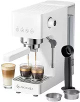 Pistoletinė kavos virimo mašina - Amzchef CE-EM3131-WT 1350W 20-Bar Slėgio Garų Antgalis 1.5L Balta