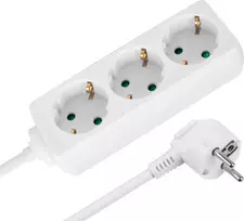 Rebel balta prailgintuvas, 3 lizdai, 5m, vokiško tipo, be jungiklio (3x1.5mm)