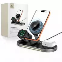 4Kom Tech-Protect A51 ArcticBoost 3in1 Magnetinis MagSafe belaidis įkroviklis 25W QI2.2 juodos spalvos