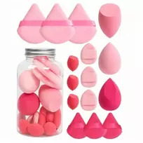 Ecarla Eu Sandelis 15 makiažo kempinėlių rinkinys FUSCHIA CREAM DUO GB21F