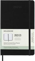 KNYGA *Kalendorius - užrašų knygutė Moleskine 18mėn, 2022/23, 13x21cm, savaitė H, kietu viršeliu, juodos spalvos