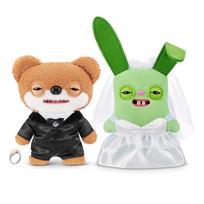 Fuggler Wedding Fuggs 9-Inch Plush 2-Pack by ZURU – Funny Ugly Monster Stuffed Animals with Human-Like Teeth & Tooth Ring, Collectible Plush