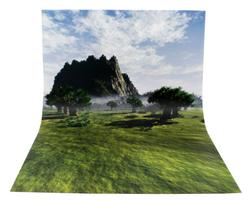 Diorama Sheet NEO Shrub Grassland Background Base 2 Sheets [Hakoniwa Giken] DSF-009N & (Day/Night)