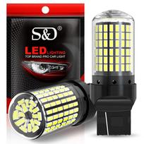 2 vnt. Didelės galios automobilinės LED lemputės 1156 BA15S P21W BAU15S PY21W 1157 P21/5W T20 7440 W21W Canbus 144SMD Posūkio signalo lemputė Stabdžių Atbulinės eigos Galinė lemputė 12V 7440 T20 W21W WY21W balta
