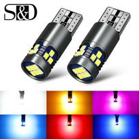 2vnt Super Bright LED T10 W5W LED lemputės 3030 automobilio salono skaitymo šviesos žymeklio lempa 168 194 LED automatinė pleišto stovėjimo aikštelė 12V automobiliams balta