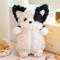 30cm Kawaii Plush Corgi Pencil Case Makeup Bag Lovely Dog Tissue Box for Car Home Decor Soft Pillow Dolls about  30cm juoda