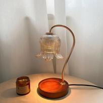 Tulpės Gėlės Šilta Žvakės Lempa Prancūziško Retro Stiliaus Miegamojo Naktinė Lempa Be Liepsnos Kvapų Atmosferos Stalo Lempa night light gray