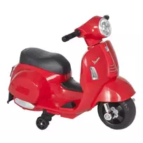 VESPA Vaikiškas elektrinis motociklas 18-36 mėn. 3 km/val. LED šviesa, Garsas PP plastikas- Raudona 66,5 x 38 x 52 cm
