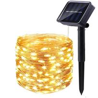 Saulės girlianda Lauko sodui Pasakų girlianda LED Mirksinti Vandeniui atspari lempa Kalėdoms Terasa Medis Šventė 5M/12M/22M/42M 50leds-7m šilta balta spalva