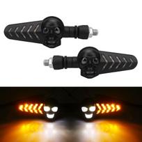 2PCS Motorcycle LED Turn Signal Light 12V 24V Safe Flashing Indicator Lamp Tail Brake lamp Decorative Lamp DRL For YAMAHA Honda White Yellow