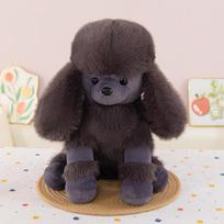 New Cute Poodle Plush Toy Western Highland Dog Doll Cloth Doll Doll 30cm pilka spalva