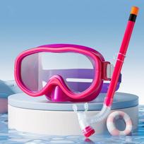 Eyewear Kids Swimming Goggles Anti-fog Children Surfing Glasses Kids Snorkeling Goggles  Diving rožinė raudona spalva