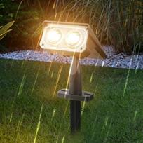Saulės šviestuvai lauko, LED sodo kraštovaizdžio prožektoriai, maitinami saulės energija, IP65, sodams, kiemams, medžiams, vidiniams kiemams, balkonams 1PC šilta balta spalva