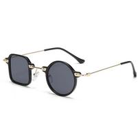 Steampunk kvadratiniai apvalūs anti-UV akiniai nuo saulės Nauji Moterys Vyrai Prabangūs Asmeniniai Akiniai nuo saulės Punk Shades Akiniai Moteriški Akiniai UV400 juoda