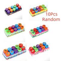 10pcs/Set Children Toy Stamps Cartoon Animals Fruits Kids Seal For Scrapbooking Stamper DIY Scrapbook Cartoon Stamper Toys