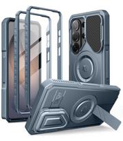 Mėlynas dėklas Samsung Galaxy S26 Ultra telefonui "Tech-Protect Kevlar Magsafe 2-Set"