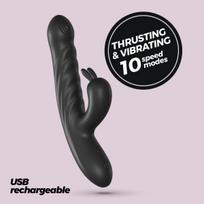 CRUSHIOUS Lapin – thrusting rabbit vibratorius, juodas
